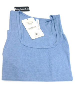 Fabletics Tanktop Rippstrick Cyan-Blau Gr.M