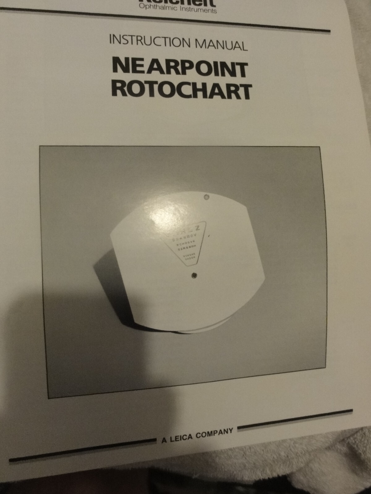 Near Point Rotochart Reichert Nearpoint ROTOCHART Instrument FACTORY Instruction Service ...
