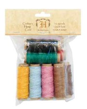 12pc Hemp Cord Mini Spool Set Jewelry Making Macrame Crochet Crafting Gift Wrap