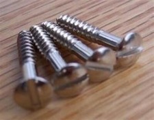 GENUINE FENDER Slotted '52 Tele Bridge Mounting Screws Slot Head Vintage Reissue