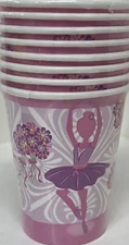 Forum Novelties 9 Oz. Ballerina Cups-8/PK, Multi-Color