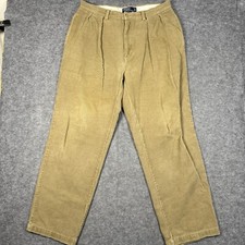 Vintage Polo Ralph Lauren Corduroy Pants Mens 34x34 Brown Jumbo Cords Baggy Logo