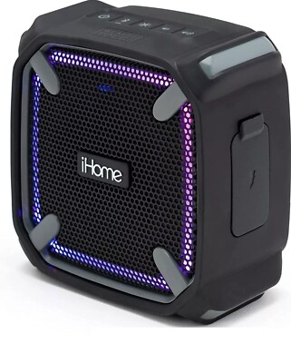 iHome Waterproof Bluetooth Speaker with Color Changing Lights NEW