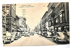 Merrimac Street Haverhill Massachusetts Postcard