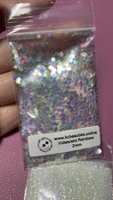 Iridescent White Rainbow 2MM Fine Glitter nail acrylic gel craft US Seller 5g