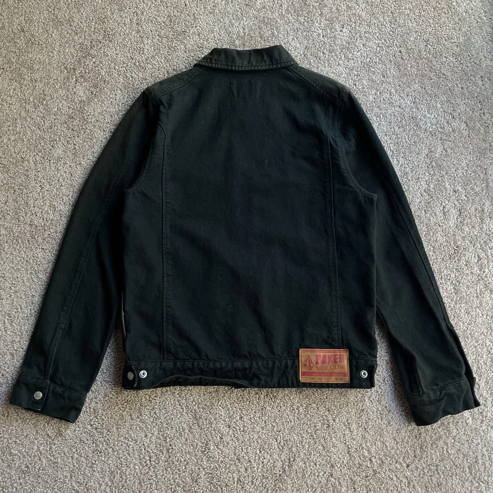 Rare Sample Volcom Stone Age X Baker Collab Black Denim Jacket Limited Edition - Image 2 of 4