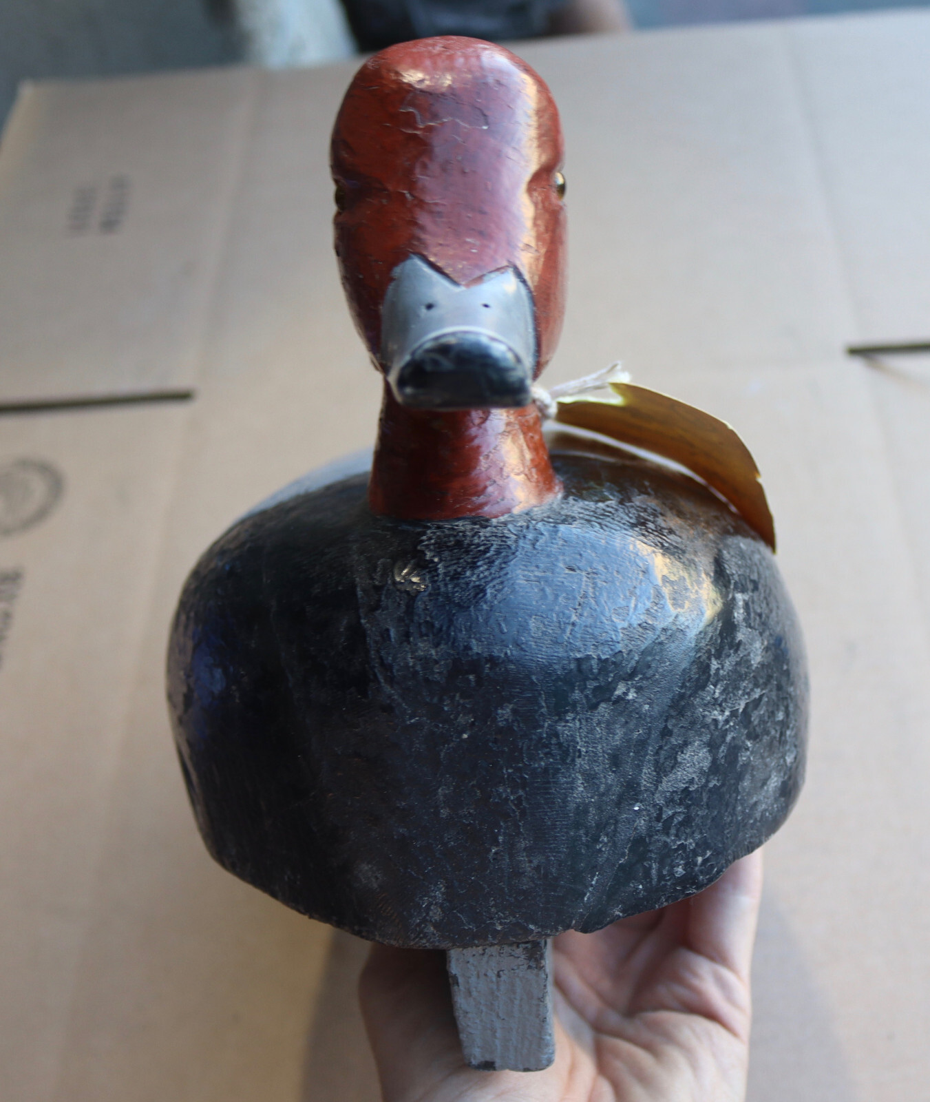 Antique Wood Duck Decoy Glass Eyes Painted Hunting Redhead Drake Michigan 1940 eBay
