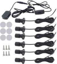6Pcs Dimmable LED Mini Spotlight 1.5W 12VDC 3000K Jewelry Display Ligh