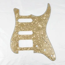 D'Andrea 4-Ply 11-Hole Stratocaster Pickguard HSS Coil Vintage Pearl
