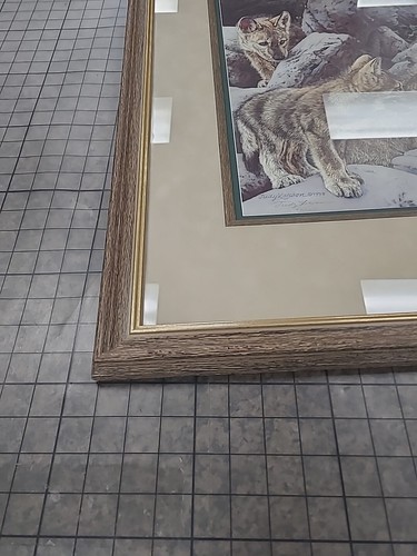 Judy Larson "Child's Play" S/N #46/3250 L/E framed art WOLF CUBS - Picture 7 of 9