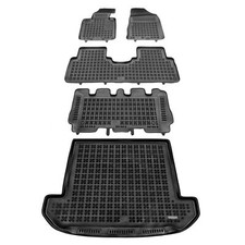 Satz Fußmatten und Matte für Kia SORENTO III  7-Sitzer-Version (3 Sitzreihe umge