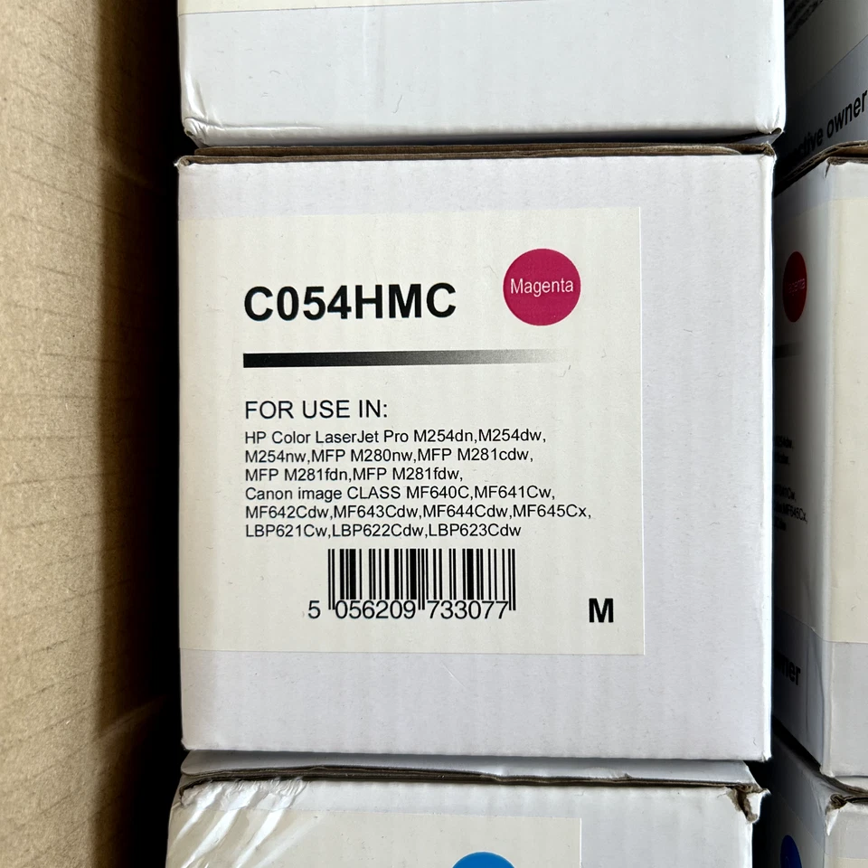 Cyan Magenta Yellow Canon 054H Colour Toners (x6 toners - bulk buy) Pack CMY HP - Image 4 of 4