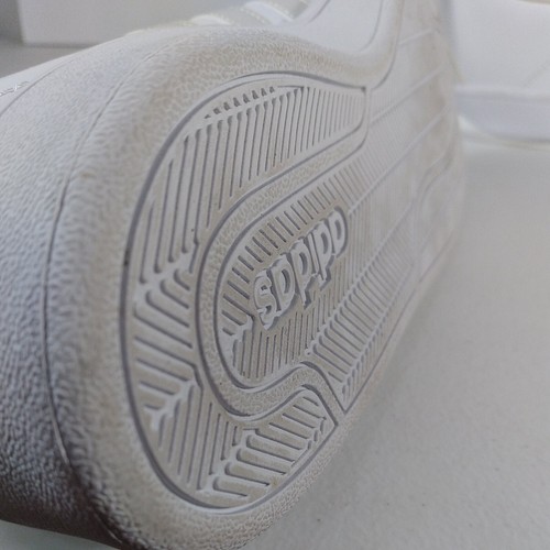 Adidas Cloudfoam Footbed white leather white stripe womens size 9 HWA 1Y3001 - Picture 9 of 23