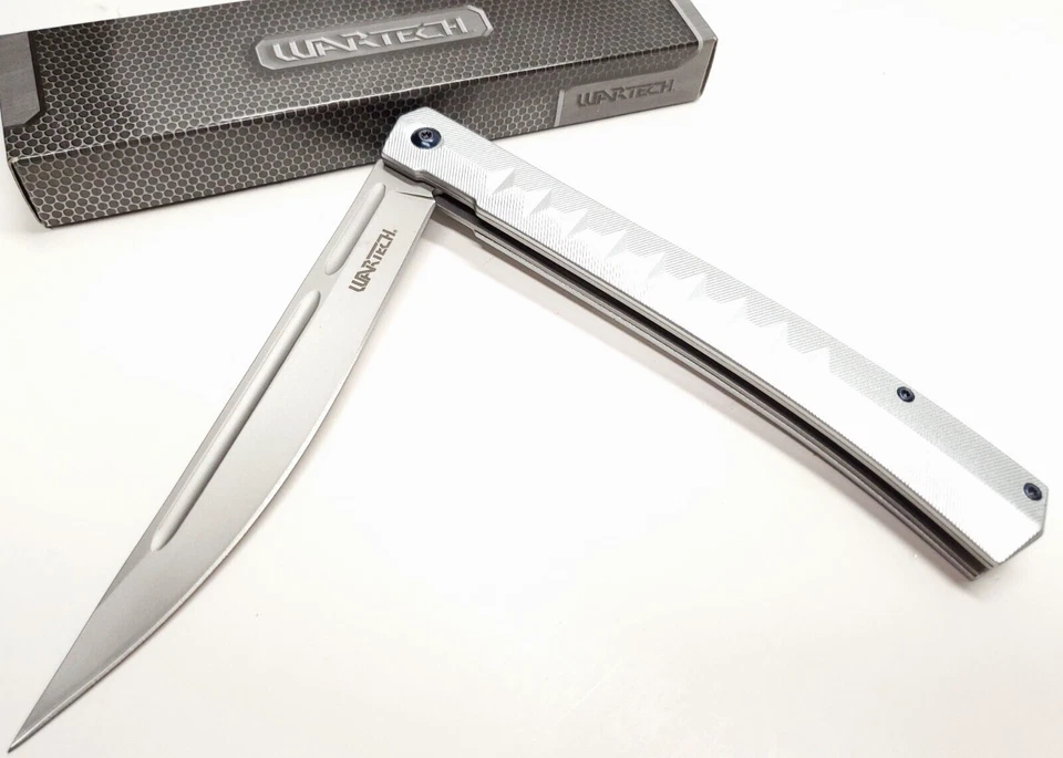 Manual Ball Bearing Pocket Knife Flipper Blade Deep Carry Clip Gray 13" X Large - Image 3 of 4