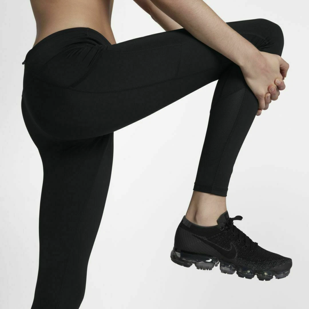 NIKE POWER DRI-FIT WOMENS RACER RUNNING TIGHTS BLACK #CD8212-NWT