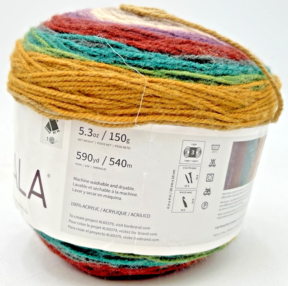 (6) SKEINS LION BRAND MANDALA WARLOCK 215 YARN 5.3 OZ EACH LOT 415917 - Image 3 of 4