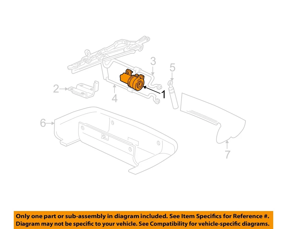 Used Convertible Top Motor fits: 2001 Ford Mustang  Grade A - Image 3 of 4