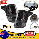 <!--F#f_0-->Pair/Set Tail Light Rear Lamp For Mitsubishi Triton MQ 2015-2018 Smoked Black<!--F/-->