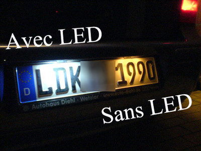 2pcs Eclairage De Plaque Immatriculation Feux De Plaque D'Immatriculation Pour Audi A3 8P A4 B6