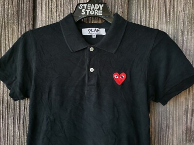 トップス \" Comme des Garcons Shirt \" Polo-Shirt Play Comme des Garçons: Polo Shirt with Double Red Heart
