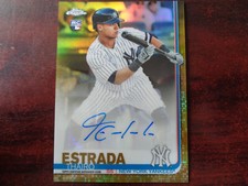 2019 Topps Chrome Thairo Estrada AUTOGRAPH #'ed 10/50 GOLD Refractor RC