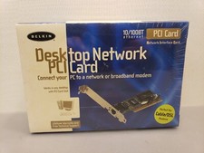 New Sealed Belkin Desktop Network PCI Card 10/100 Fast Ethernet Windows PC