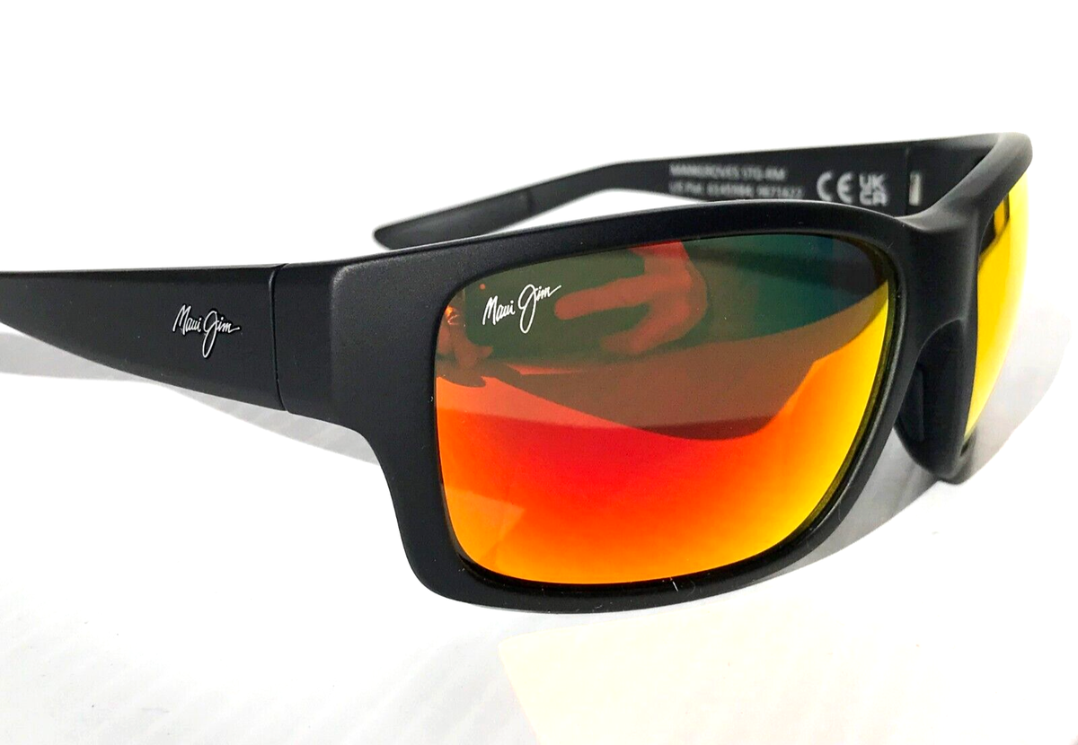 Maui Jim MANGROVES Matte Black POLARIZED Hawaii Lava GLASS