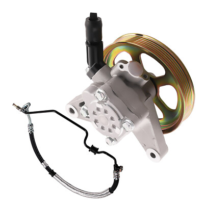 #ad New Power Steering Pump w Pulley amp; Pressure Line Hose For Honda Odyssey 366103 $115.30