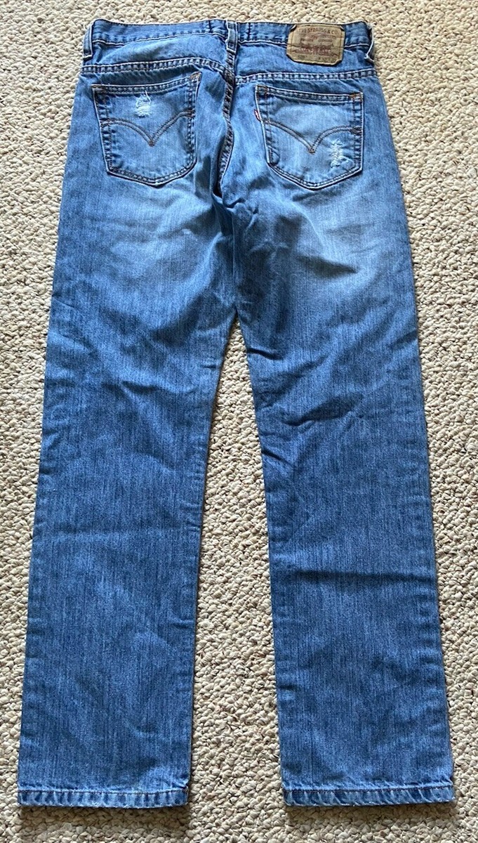 Levi Strauss 528 Blue Denim Distressed Blue Jeans - Men's Size 32