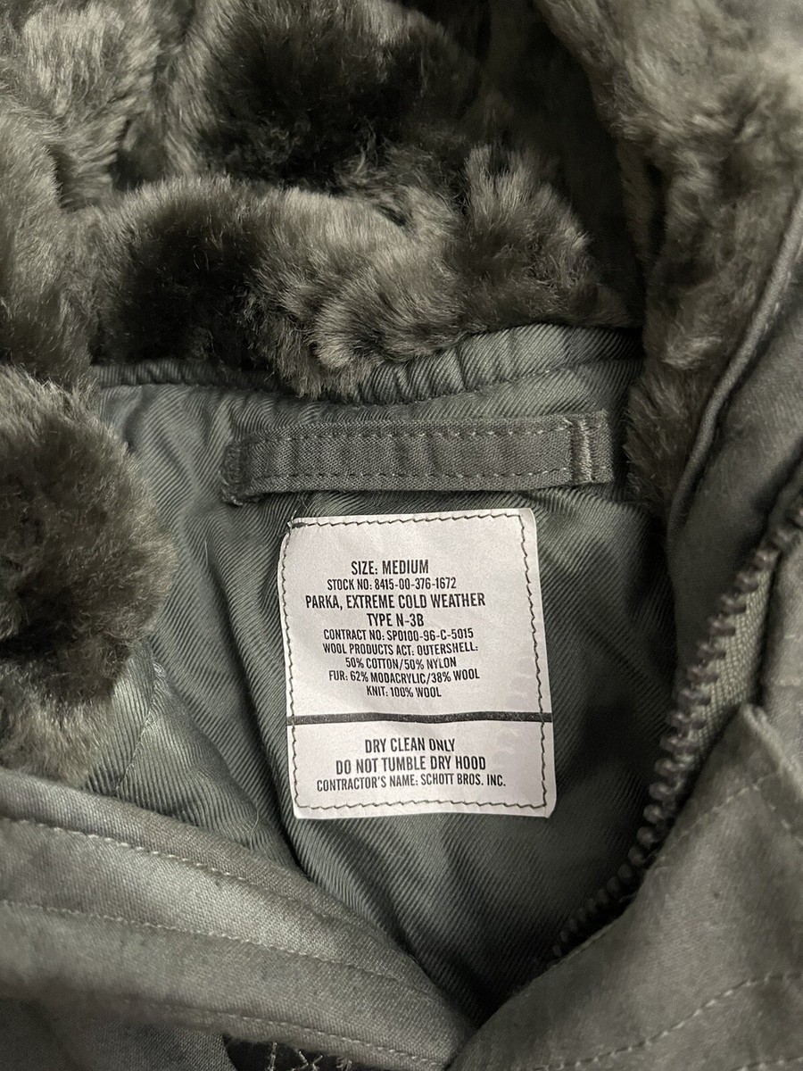 Made in USA Military Extreme Cold Weather N-3B Snorkel Parka Army