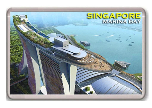 SINGAPORE MARINA BAY FRIDGE MAGNET SOUVENIR NEW