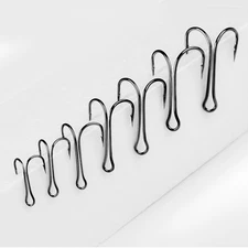 25~100Pcs Fishing Double Hooks Black Classic Frog Hooks High Carbon Steel Hooks
