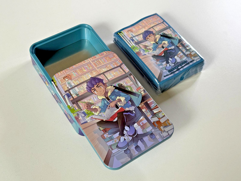Pokémon TCG Chinese Trainer Storage Tin Hop With Card Sleeves US Seller