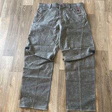 FLAT IRON BRAND Jeans MensBlack Wide Leg Baggy Hip Hop JNCO Skater Y2K SIZE 38