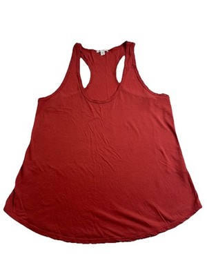 James Perse Standard Tank Top Womens Size 3 Rust Sleeveless Racerback Stretch