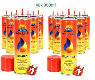 1-3-6-12-24-48 Universal 300ml Butan Gas Feuerzeuggas Nachfüllgas Kartusche Mix
