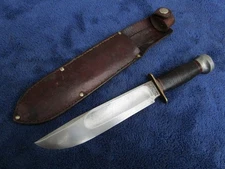 VINTAGE ORIGINAL US MARBLE`S 7" BLADE IDEAL KNIFE AND ORIGINAL LEATHER SHEATH
