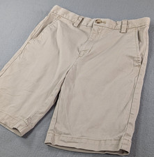 Boys Vineyard Vines Khaki Chino Shorts Size 12 Adjustable Waist Prep Flat Front
