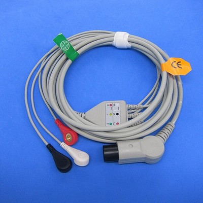   Lead Wire Cable 3 Snap Type for   Patient Monitors 6 Pins #F1