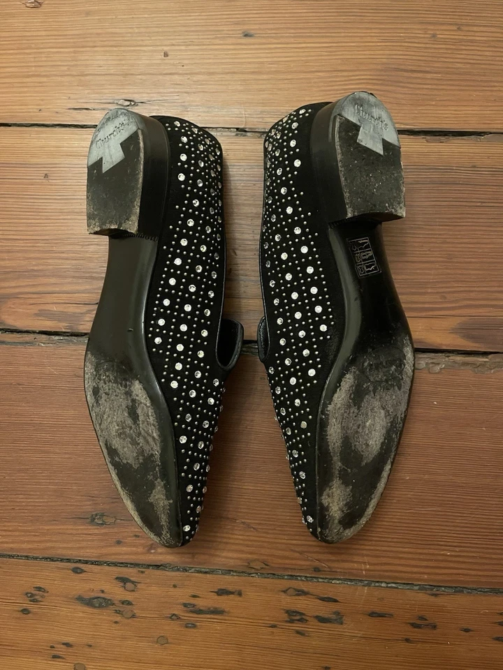 Mocasines Church’s Pembrey Tachonados Negros Suecos Mujer EE. UU. Talla 8 Foto 3 de 3