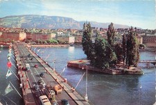 SWITZERLAND GENEVA L ILE J J ROUSSEAU ET LE PONT DU MONT BLANC