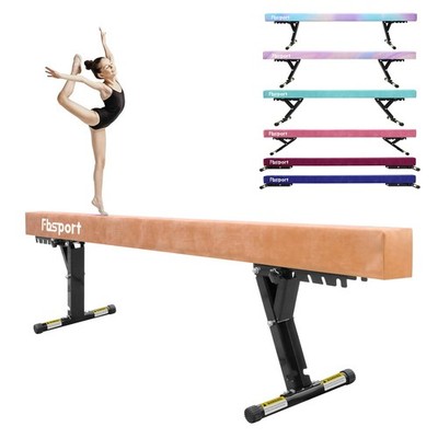Balance Beam 8ft Adjustable Height Gymnastics Training Equipment Green FBSPORT