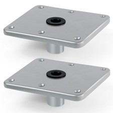 CLLOMAGY Boat Seat Base Mount 2pack 7x7 Aluminum, Light Gray