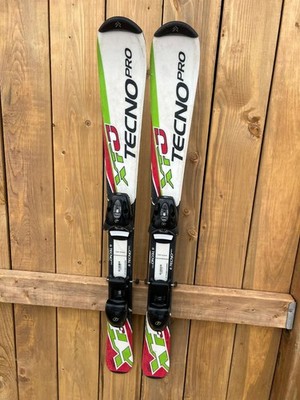 Alpine Downhill Snow Ski TECNOPRO XTJ 39'' Long Skis 100 cm with Bindings