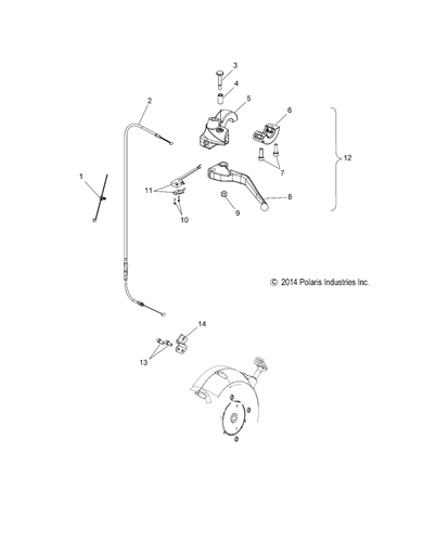 Polaris Clutch Pin Lever Screw, Genuine OEM Part 5135715, Qty 1 - Picture 2 of 2