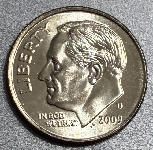 NICE 2009 D ROOSEVELT DIME FROM UNCIRCULATED ROLL.