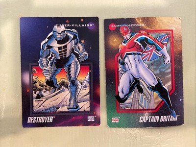 Sammelkarten Marvel Destroyer & Captain Britain (1992, Nr. 105 Und 17)