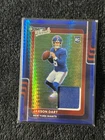 2025 Panini Donruss Optic Jaxson Dart Threads RC Blue Hyper Prizm #DTBH-JDT