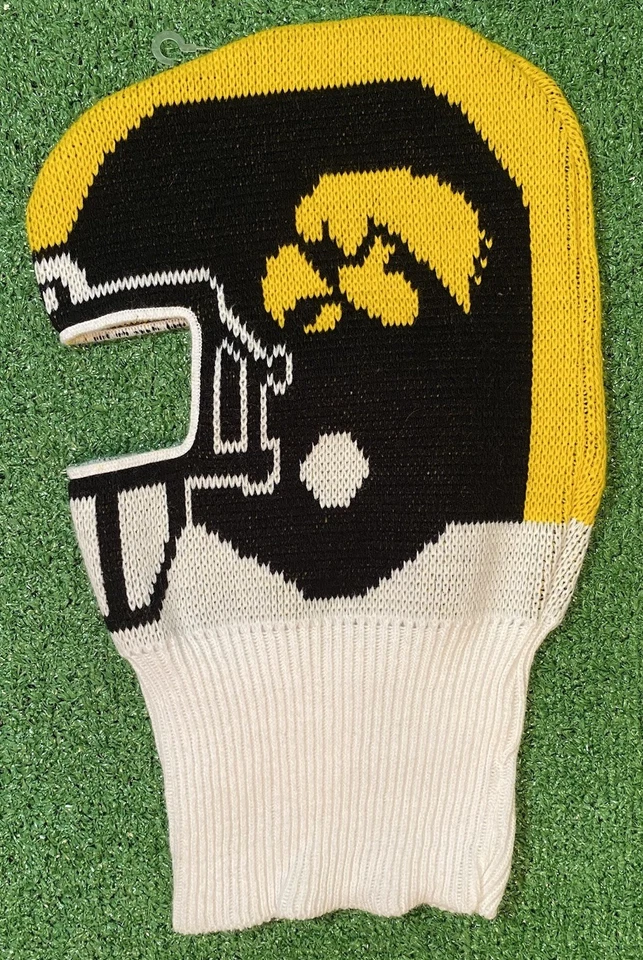 Vintage 90s Iowa University Hawkeyes Mask Balaclava NCAA Football Game Face NWT - Image 2 of 4