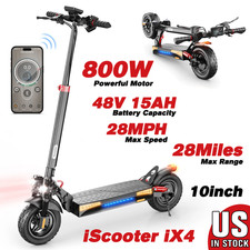 iScooter iX4 800W Electric Scooter  48V 15Ah Commut E-Scooter 10" Off Road Tires